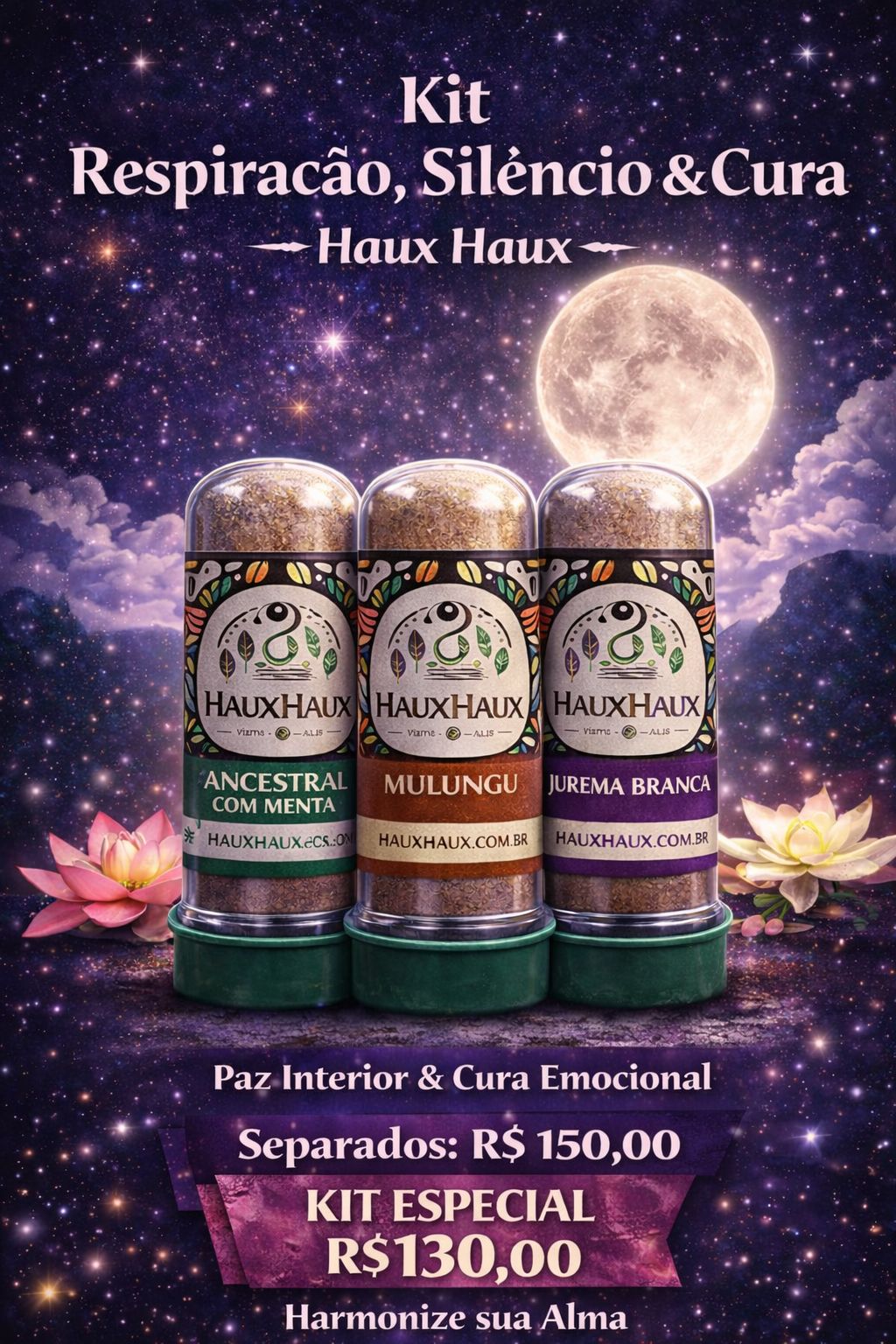 KIT RESPIRAÇÃO, SILÊNCIO & CURA — Haux Haux